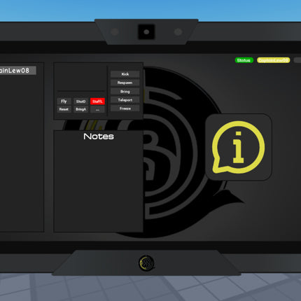 Admin Panel Tablet with Discord Webhook Conection and Log System