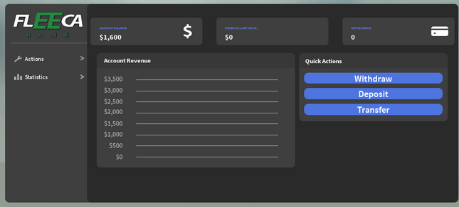 Fleeca Bank UI – (Withdraw, Deposit, Transfer)