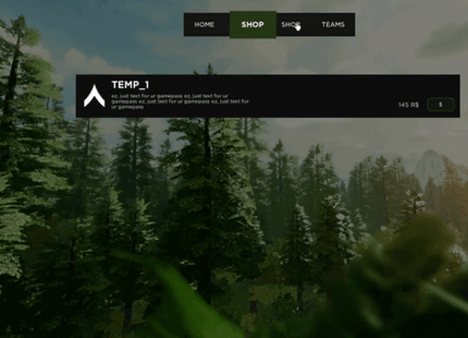 [V1] Advance Menu UI System